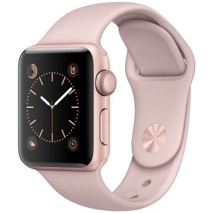 ساعت هوشمند اپل واچ سری 1 مدل 38mm Aluminum Case with Pink Sand Silicone Band 