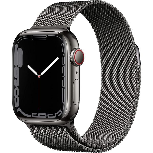 ساعت هوشمند اپل واچ سری 7 مدل 45mm Stainless Steel Case with Milanese Loop Steel Band