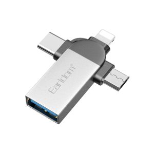 تبدیل USB به MicroUSB و Lightning و TypeC ارلدام مدل ET-OT93